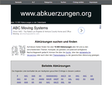 Tablet Screenshot of abkuerzungen.org
