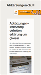Mobile Screenshot of abkuerzungen.ch